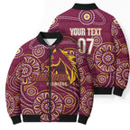Brisbane Rugby NRL Custom Indigenous Bomber Puffer Jacket The Mighty Broncos - Aussie Hoodie