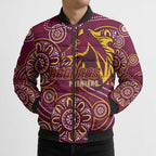 Brisbane Rugby NRL Custom Indigenous Bomber Puffer Jacket The Mighty Broncos - Aussie Hoodie