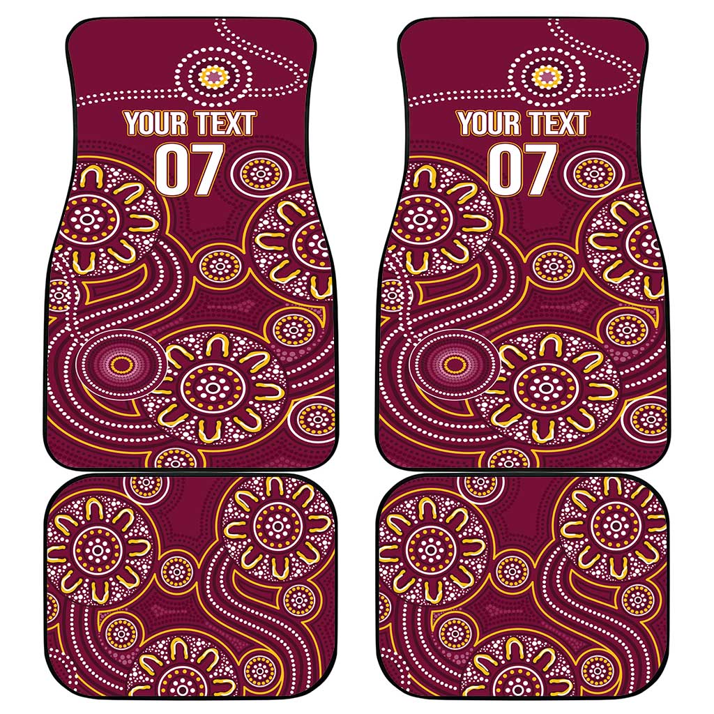 Brisbane Rugby NRL Custom Indigenous Car Mats The Mighty Broncos - Aussie Hoodie