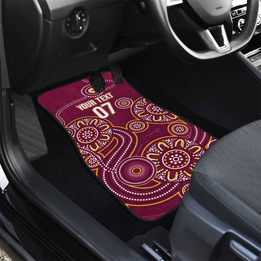 Brisbane Rugby NRL Custom Indigenous Car Mats The Mighty Broncos - Aussie Hoodie