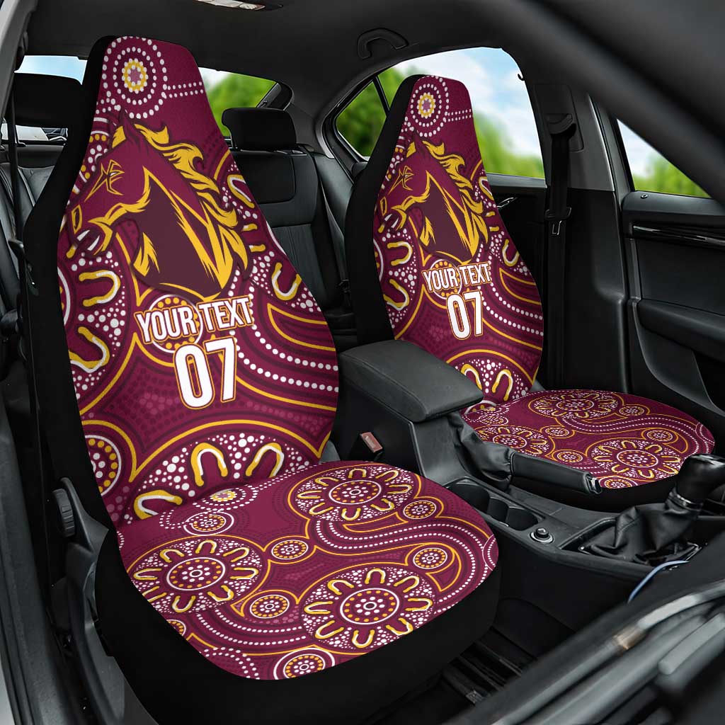 Brisbane Rugby NRL Custom Indigenous Car Seat Cover The Mighty Broncos - Aussie Hoodie