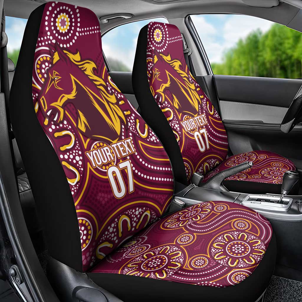 Brisbane Rugby NRL Custom Indigenous Car Seat Cover The Mighty Broncos - Aussie Hoodie