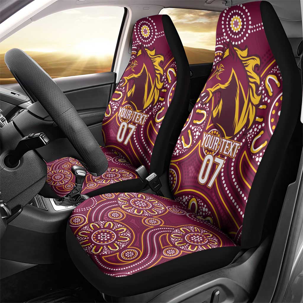 Brisbane Rugby NRL Custom Indigenous Car Seat Cover The Mighty Broncos - Aussie Hoodie