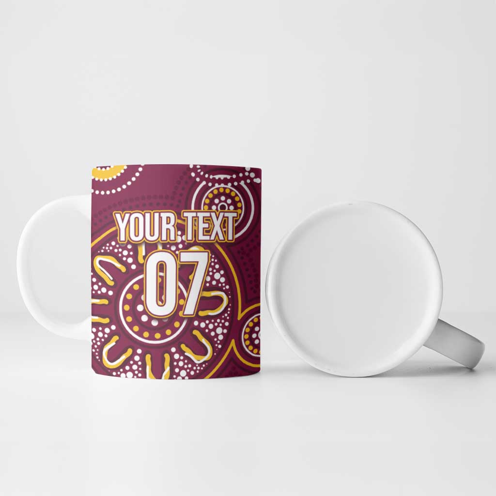 Brisbane Rugby NRL Custom Indigenous Ceramic Mug The Mighty Broncos - Aussie Hoodie