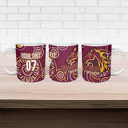 Brisbane Rugby NRL Custom Indigenous Ceramic Mug The Mighty Broncos - Aussie Hoodie