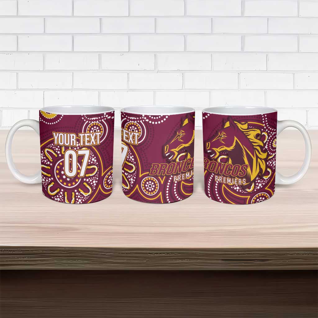 Brisbane Rugby NRL Custom Indigenous Ceramic Mug The Mighty Broncos - Aussie Hoodie