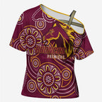 Brisbane Rugby NRL Custom Indigenous Cross Shoulder Shirt The Mighty Broncos - Aussie Hoodie