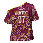 Brisbane Rugby NRL Custom Indigenous Cross Shoulder Shirt The Mighty Broncos - Aussie Hoodie