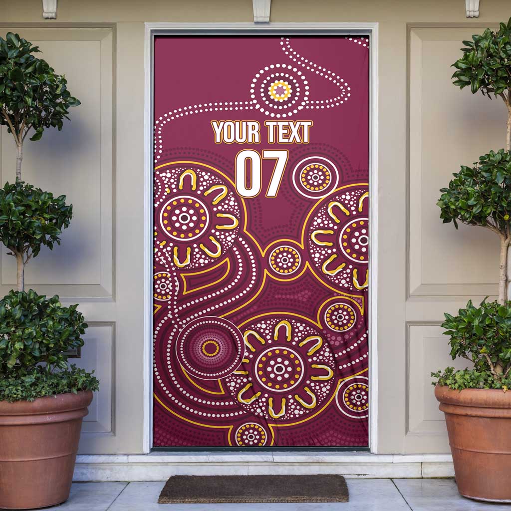 Brisbane Rugby NRL Custom Indigenous Door Cover The Mighty Broncos - Aussie Hoodie
