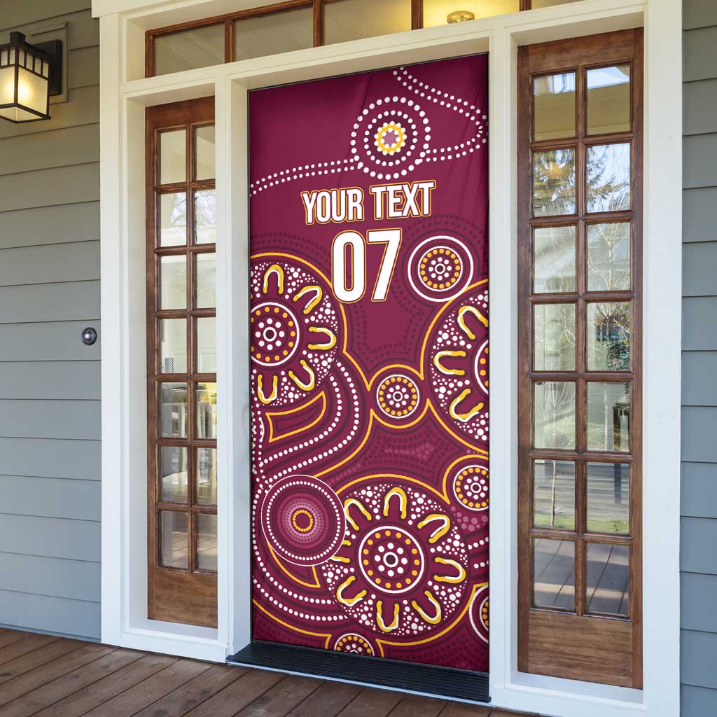 Brisbane Rugby NRL Custom Indigenous Door Cover The Mighty Broncos - Aussie Hoodie