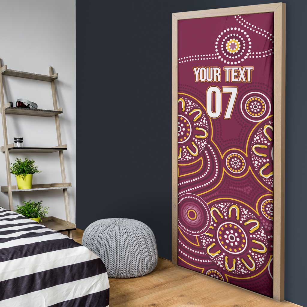 Brisbane Rugby NRL Custom Indigenous Door Cover The Mighty Broncos - Aussie Hoodie