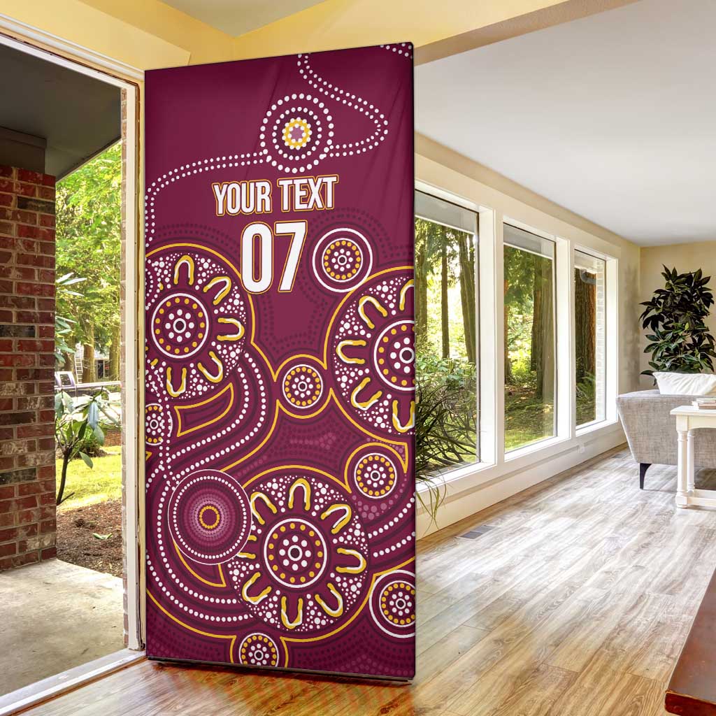 Brisbane Rugby NRL Custom Indigenous Door Cover The Mighty Broncos - Aussie Hoodie