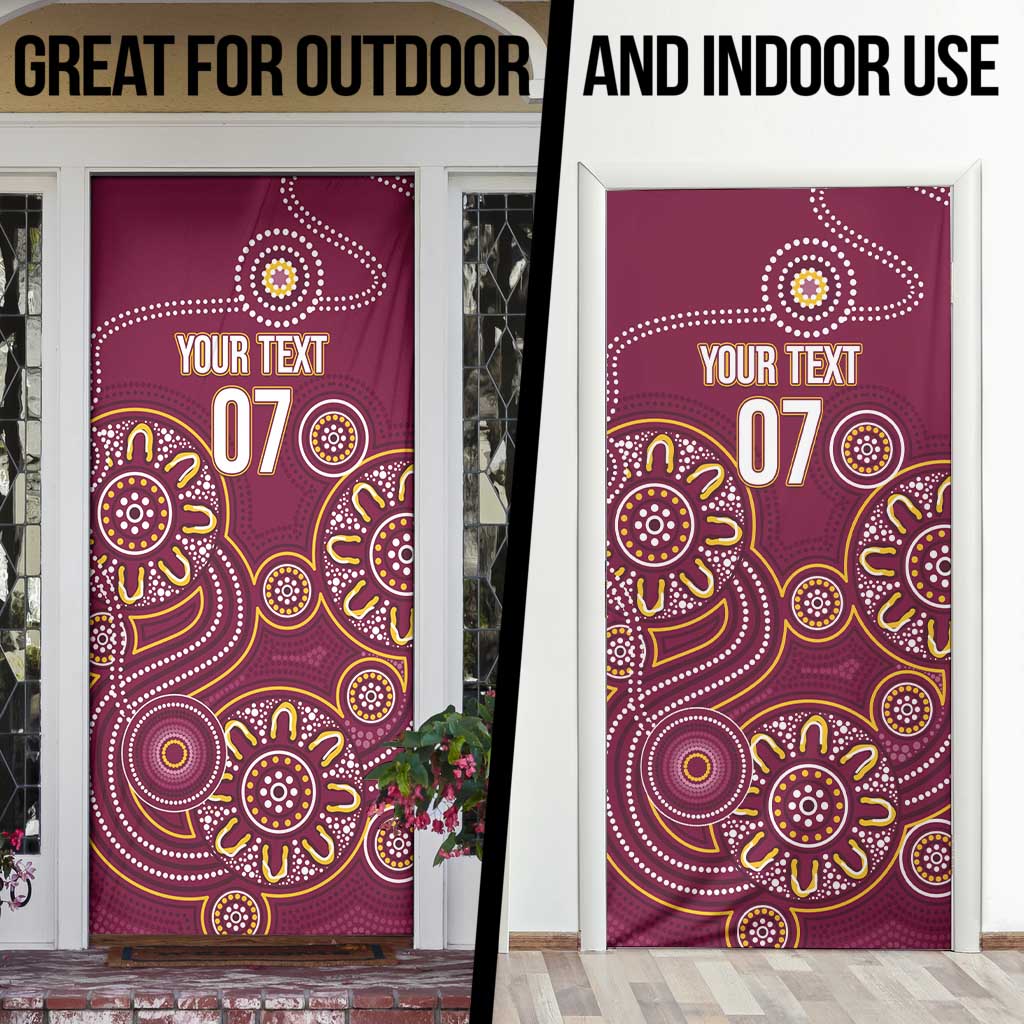 Brisbane Rugby NRL Custom Indigenous Door Cover The Mighty Broncos - Aussie Hoodie