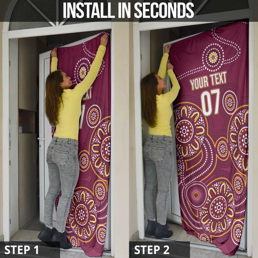 Brisbane Rugby NRL Custom Indigenous Door Cover The Mighty Broncos - Aussie Hoodie