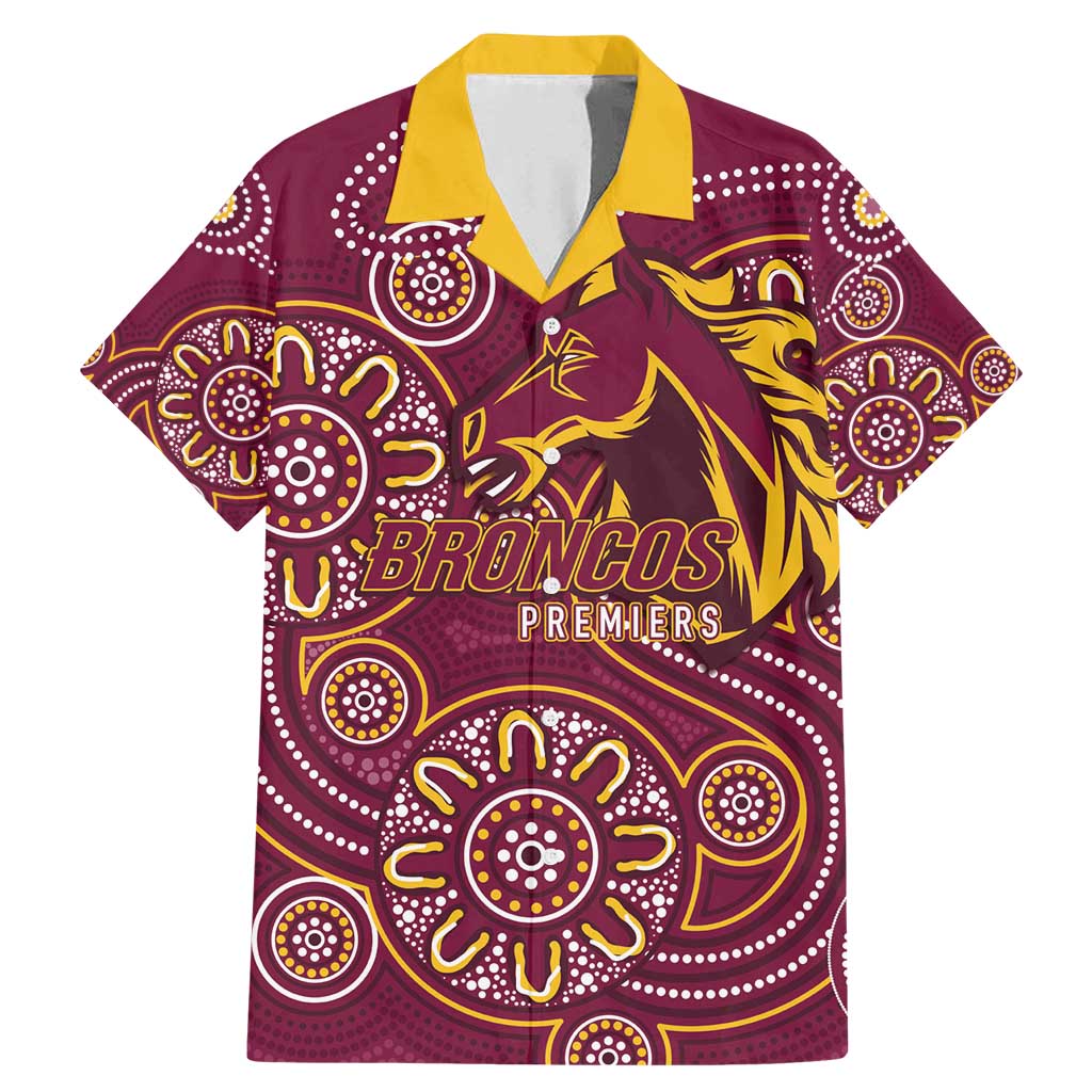 Brisbane Rugby NRL Custom Indigenous Family Matching Mermaid Dress and Hawaiian Shirt The Mighty Broncos - Aussie Hoodie