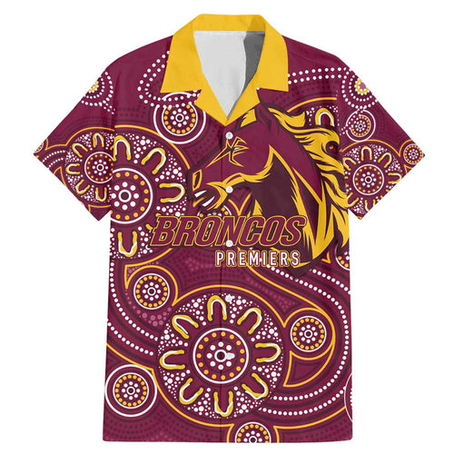 Brisbane Rugby NRL Custom Indigenous Family Matching Mermaid Dress and Hawaiian Shirt The Mighty Broncos - Aussie Hoodie