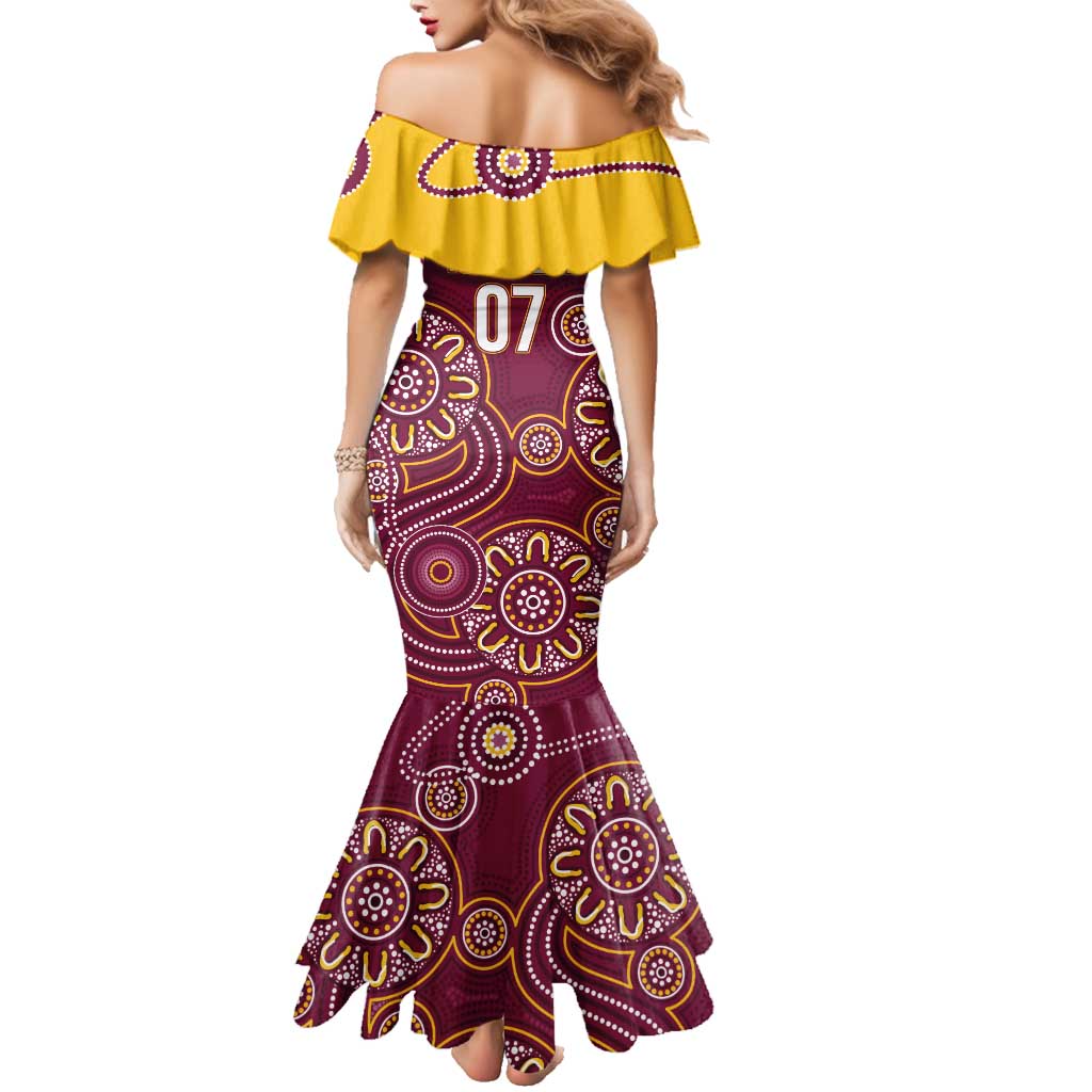 Brisbane Rugby NRL Custom Indigenous Family Matching Mermaid Dress and Hawaiian Shirt The Mighty Broncos - Aussie Hoodie