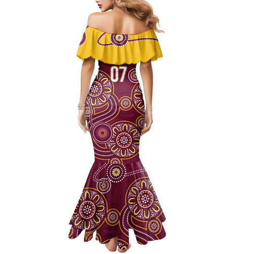 Brisbane Rugby NRL Custom Indigenous Family Matching Mermaid Dress and Hawaiian Shirt The Mighty Broncos - Aussie Hoodie