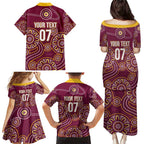 Brisbane Rugby NRL Custom Indigenous Family Matching Puletasi and Hawaiian Shirt The Mighty Broncos - Aussie Hoodie