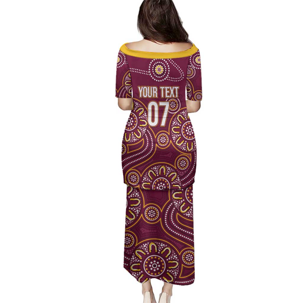 Brisbane Rugby NRL Custom Indigenous Family Matching Puletasi and Hawaiian Shirt The Mighty Broncos - Aussie Hoodie