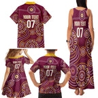 Brisbane Rugby NRL Custom Indigenous Family Matching Tank Maxi Dress and Hawaiian Shirt The Mighty Broncos - Aussie Hoodie