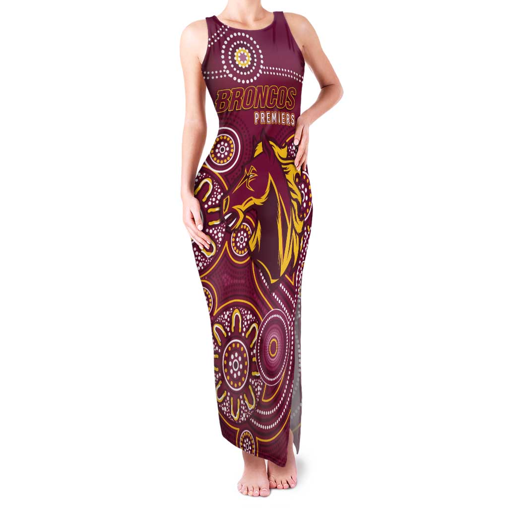 Brisbane Rugby NRL Custom Indigenous Family Matching Tank Maxi Dress and Hawaiian Shirt The Mighty Broncos - Aussie Hoodie