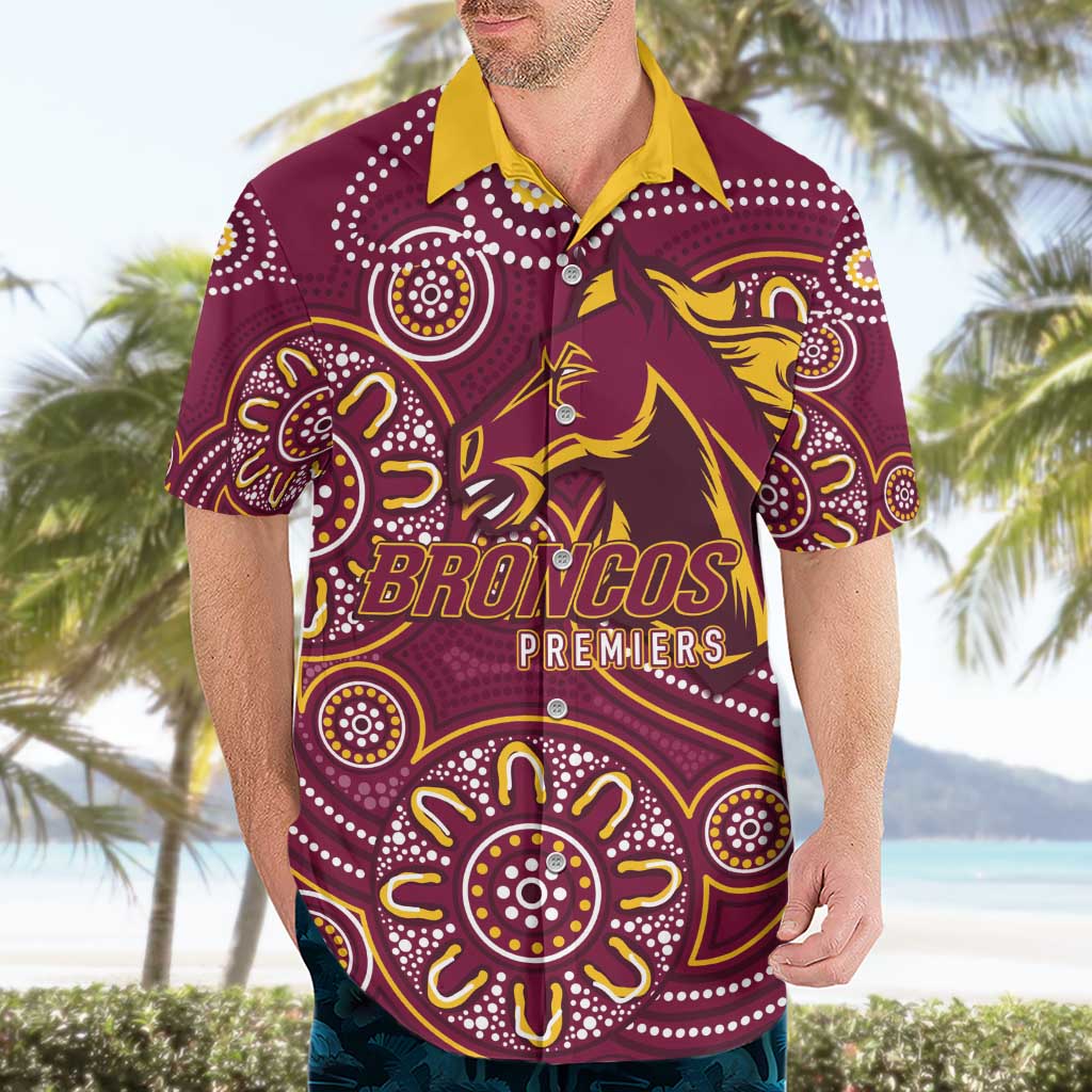 Brisbane Rugby NRL Custom Indigenous Hawaiian Shirt The Mighty Broncos - Aussie Hoodie