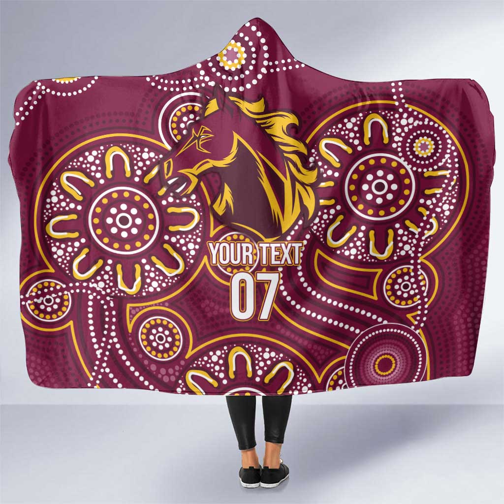 Brisbane Rugby NRL Custom Indigenous Hooded Blanket The Mighty Broncos - Aussie Hoodie