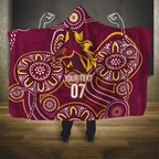 Brisbane Rugby NRL Custom Indigenous Hooded Blanket The Mighty Broncos - Aussie Hoodie