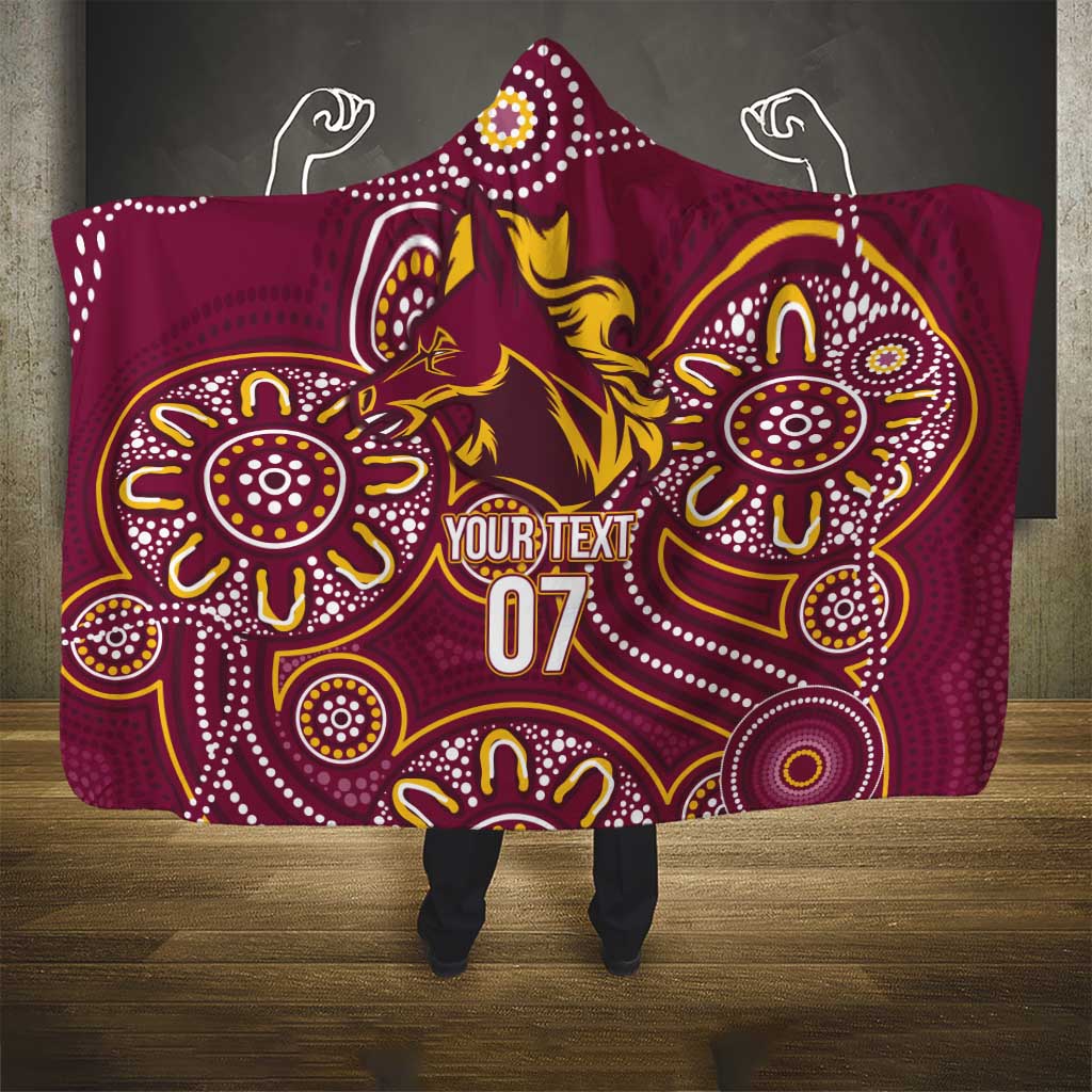 Brisbane Rugby NRL Custom Indigenous Hooded Blanket The Mighty Broncos - Aussie Hoodie