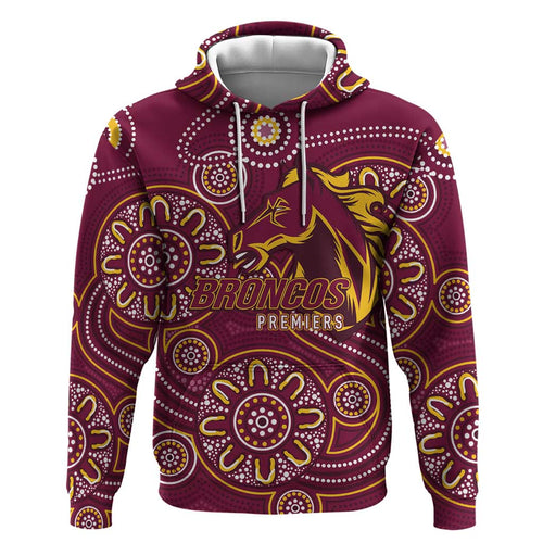 Brisbane Rugby NRL Custom Indigenous Hoodie The Mighty Broncos - Aussie Hoodie