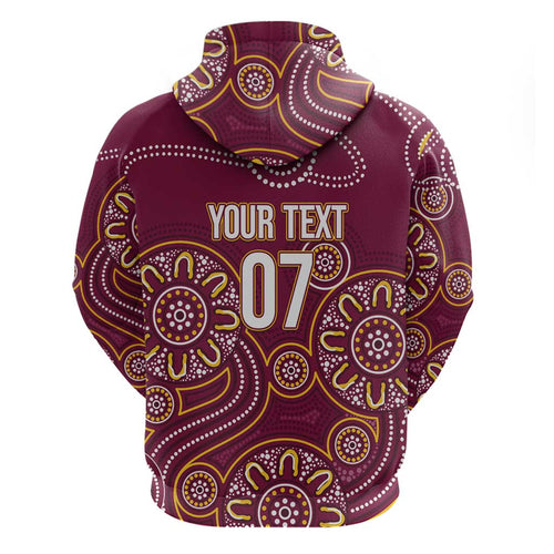 Brisbane Rugby NRL Custom Indigenous Hoodie The Mighty Broncos - Aussie Hoodie
