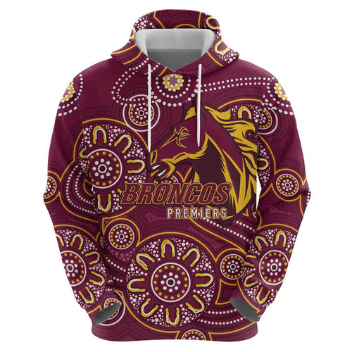 Brisbane Rugby NRL Custom Indigenous Hoodie The Mighty Broncos - Aussie Hoodie