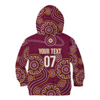 Brisbane Rugby NRL Custom Indigenous Kid Hoodie The Mighty Broncos - Aussie Hoodie