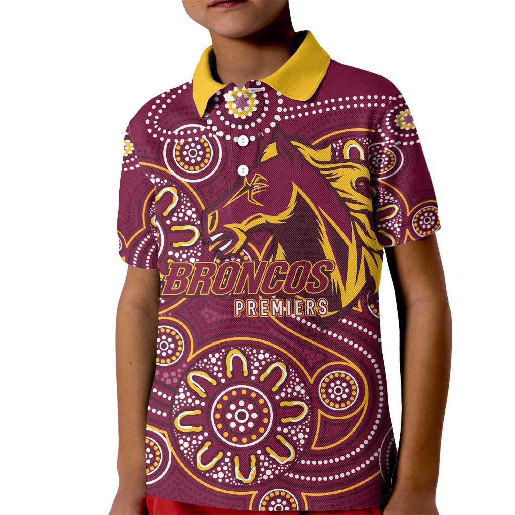 Brisbane Rugby NRL Custom Indigenous Kid Polo Shirt The Mighty Broncos - Aussie Hoodie