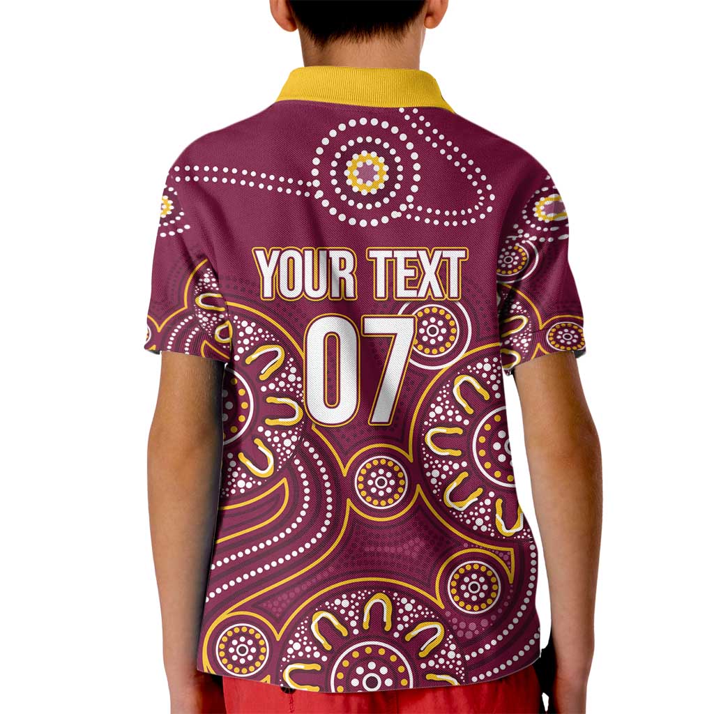 Brisbane Rugby NRL Custom Indigenous Kid Polo Shirt The Mighty Broncos - Aussie Hoodie