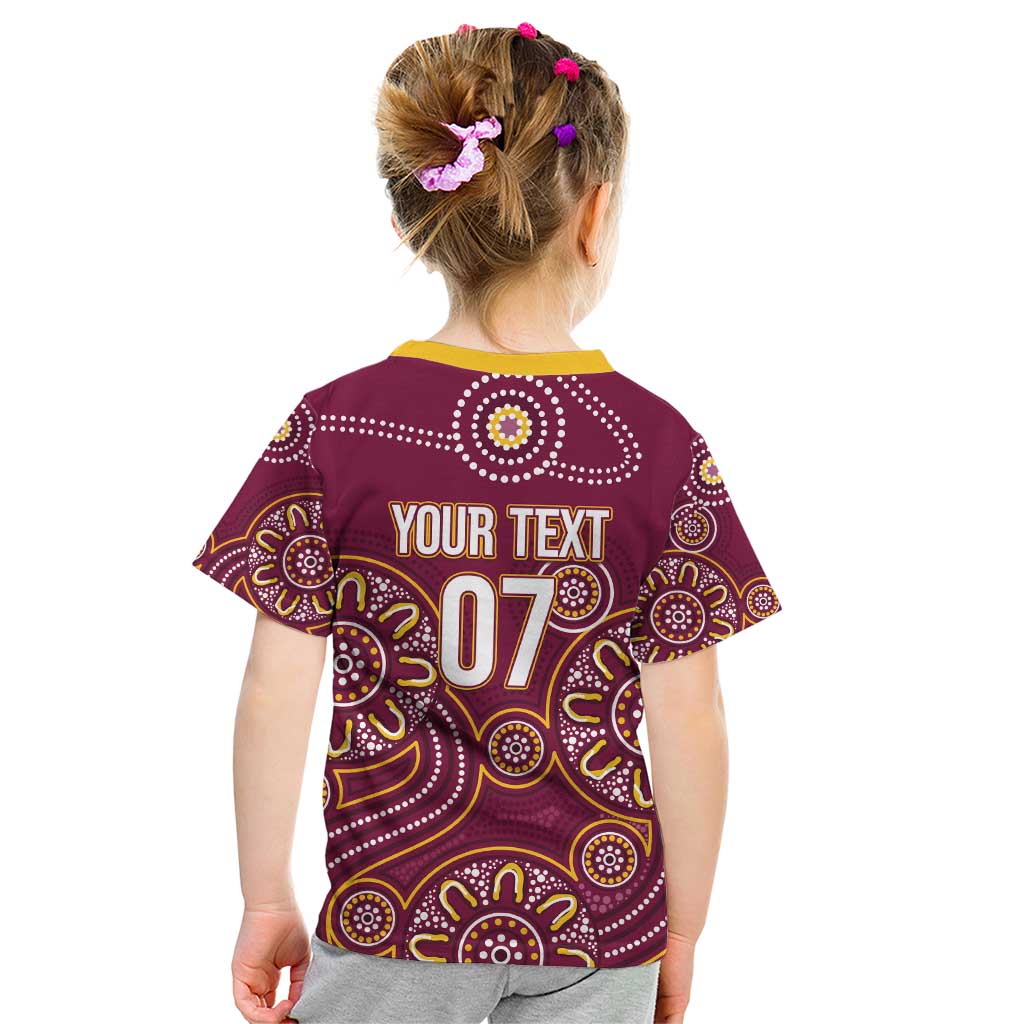 Brisbane Rugby NRL Custom Indigenous Kid T Shirt The Mighty Broncos - Aussie Hoodie