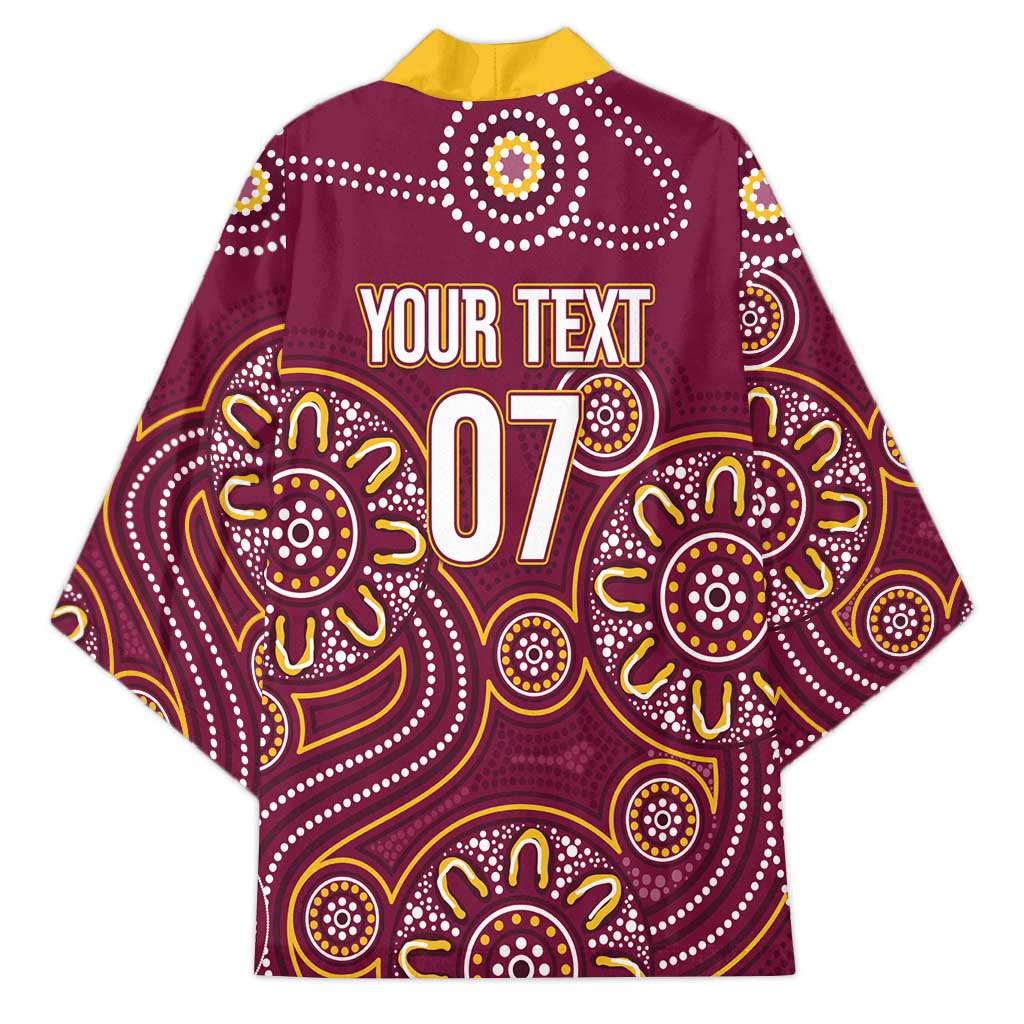 Brisbane Rugby NRL Custom Indigenous Kimono The Mighty Broncos - Aussie Hoodie