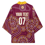 Brisbane Rugby NRL Custom Indigenous Kimono The Mighty Broncos - Aussie Hoodie
