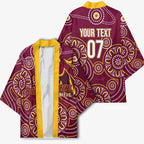 Brisbane Rugby NRL Custom Indigenous Kimono The Mighty Broncos - Aussie Hoodie
