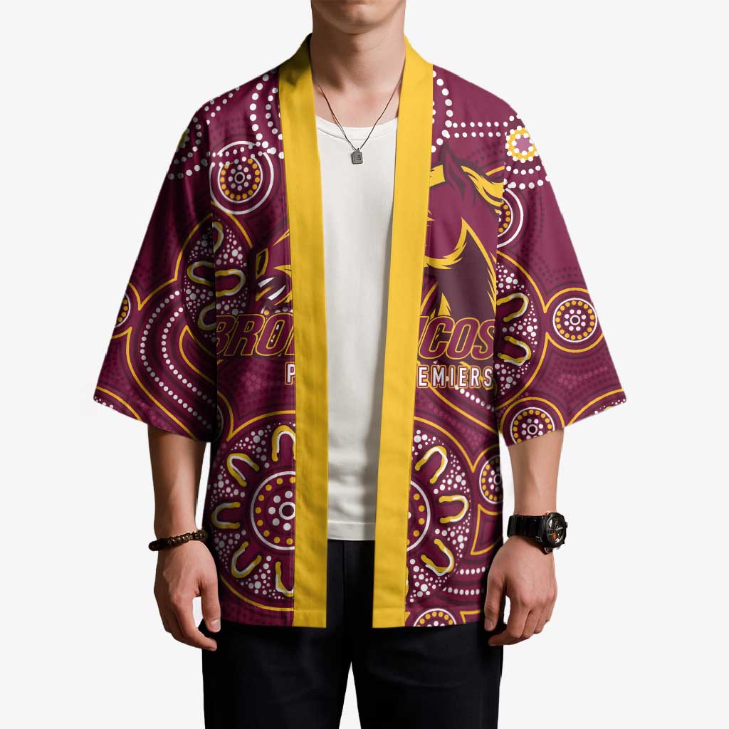 Brisbane Rugby NRL Custom Indigenous Kimono The Mighty Broncos - Aussie Hoodie