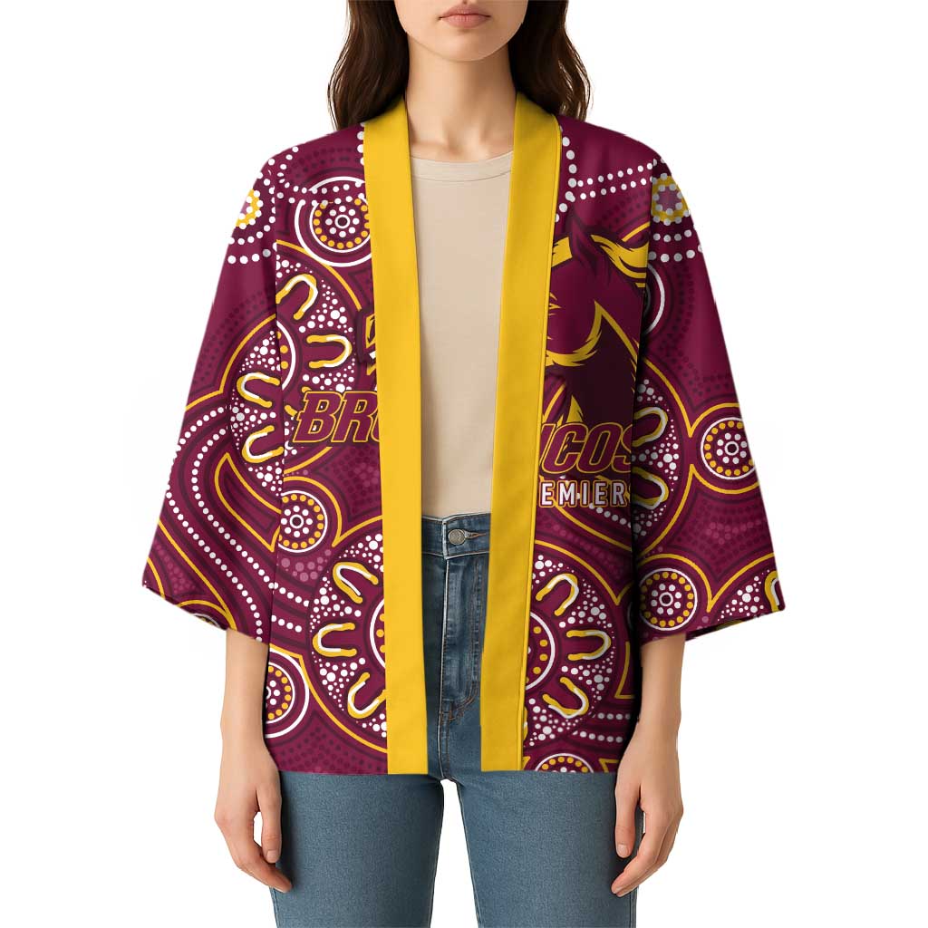 Brisbane Rugby NRL Custom Indigenous Kimono The Mighty Broncos - Aussie Hoodie