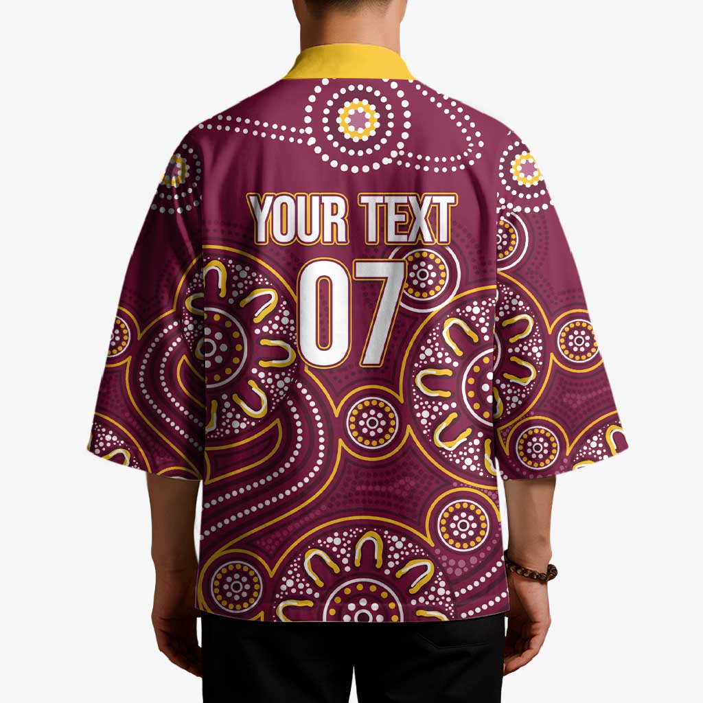 Brisbane Rugby NRL Custom Indigenous Kimono The Mighty Broncos - Aussie Hoodie