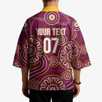 Brisbane Rugby NRL Custom Indigenous Kimono The Mighty Broncos - Aussie Hoodie