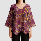 Brisbane Rugby NRL Custom Indigenous Kimono Sleeve Blouse The Mighty Broncos - Aussie Hoodie