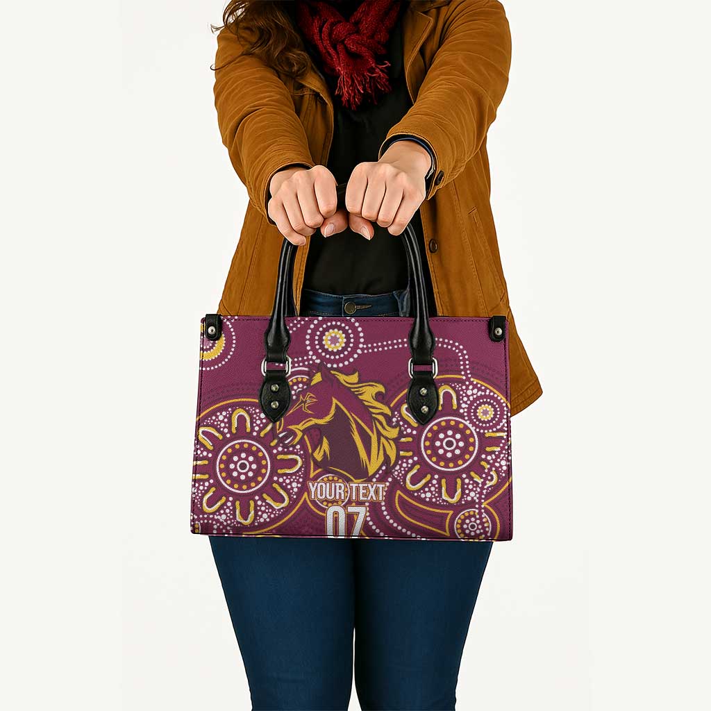 Brisbane Rugby NRL Custom Indigenous Leather Bag The Mighty Broncos - Aussie Hoodie