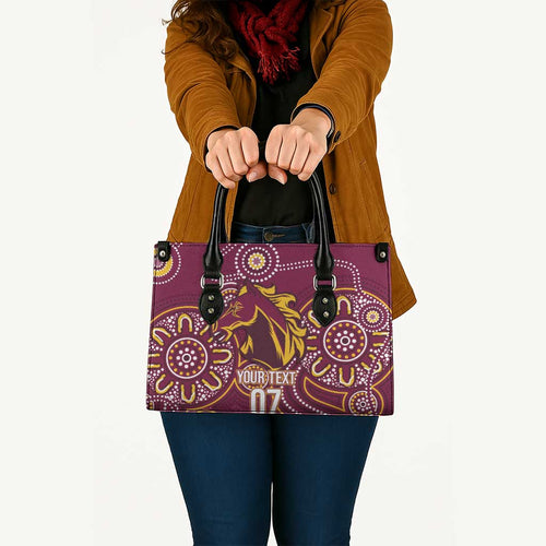 Brisbane Rugby NRL Custom Indigenous Leather Bag The Mighty Broncos - Aussie Hoodie