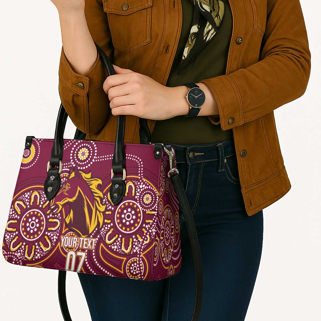 Brisbane Rugby NRL Custom Indigenous Leather Bag The Mighty Broncos - Aussie Hoodie