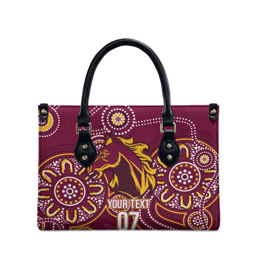 Brisbane Rugby NRL Custom Indigenous Leather Bag The Mighty Broncos - Aussie Hoodie