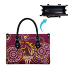 Brisbane Rugby NRL Custom Indigenous Leather Bag The Mighty Broncos - Aussie Hoodie